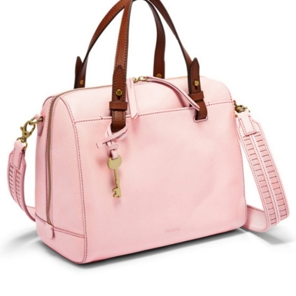 Fossil Handbags - Fossil Leather Rachel Satchel Pink Purse
